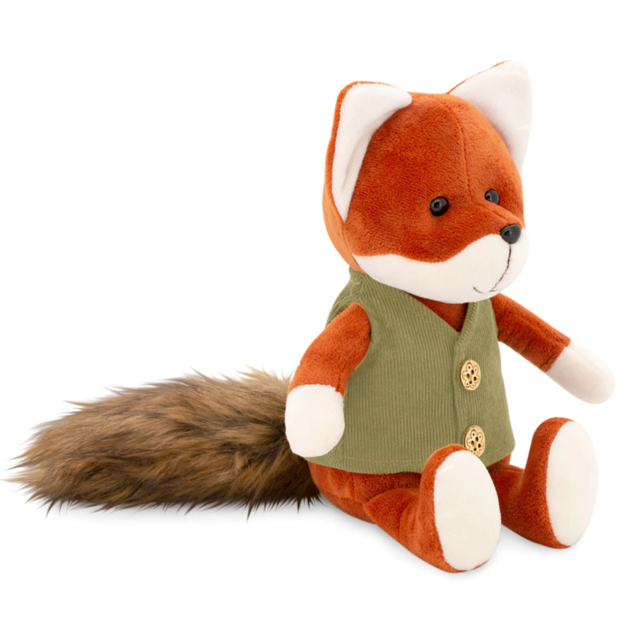 Peluche Renard avec son gilet  – 25 cm