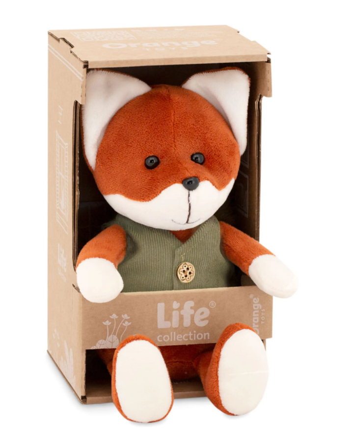 Peluche Renard avec son gilet  – 25 cm
