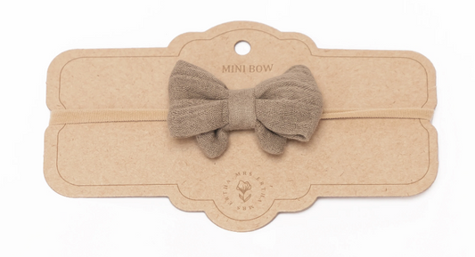 Ruban pour cheveux en coton biologique – 10 cm - Olive
