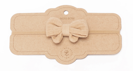 Ruban pour cheveux en coton biologique – 10 cm - Beige