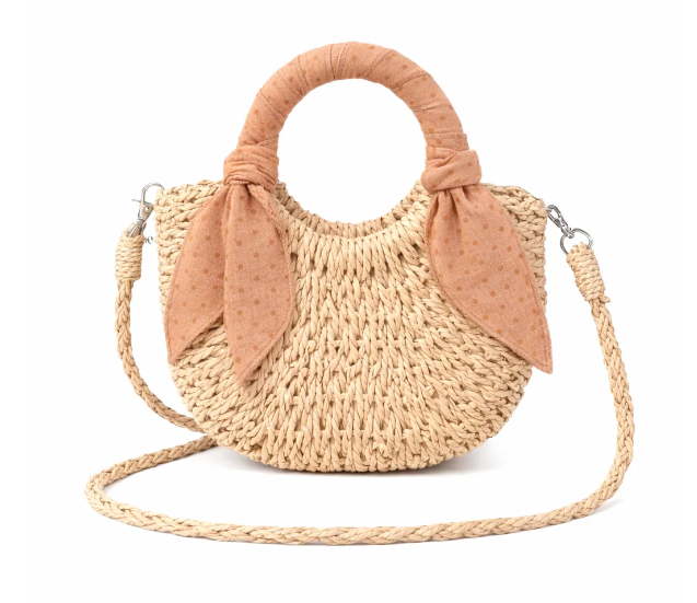 Mini sac en paille - Blush