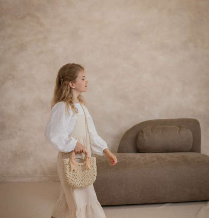 Mini sac en paille - Blush