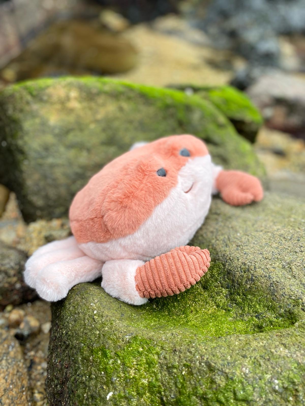 Peluche ultra douce Crabe - Corail