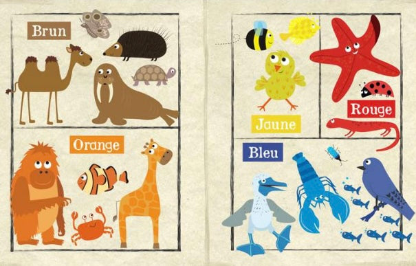 Mon petit journal en tissu "les couleurs des animaux"