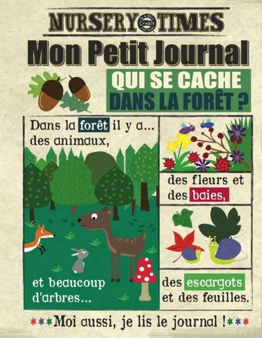 Mon petit journal en tissu "Qui se cache dans la forêt ?"