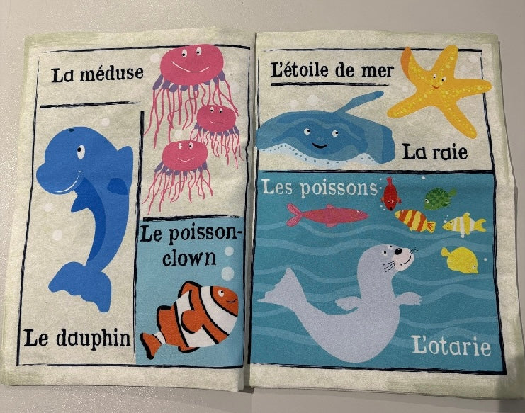 Mon petit journal en tissu "Sous la mer"
