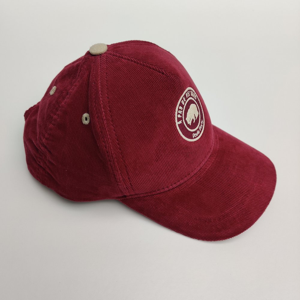 Casquette velours Bordeaux "A pas de Vel'ours"