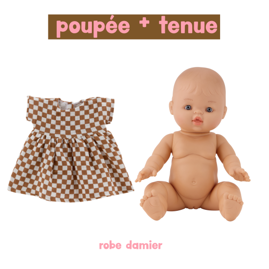 Poupée Jade - Robe à damiers