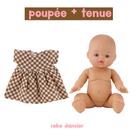 Poupée Jade - Robe à damiers