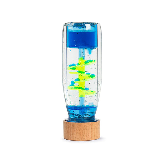 Bouteille sensorielle spirale bleu