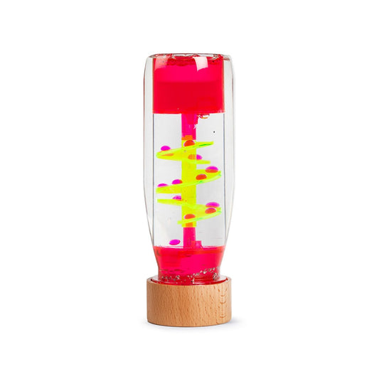 Bouteille sensorielle spirale rose