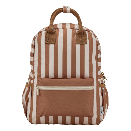 Sac à dos - Rayures marron et beige