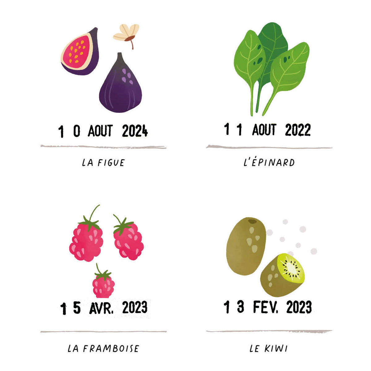 Affiche "Mes premiers fruits et légumes"
