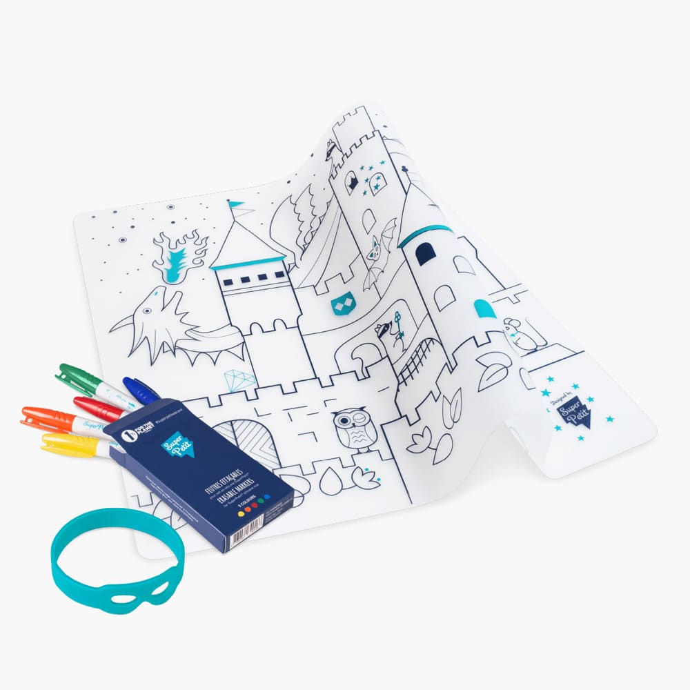 Coloriage réutilisable en silicone - CHATEAU