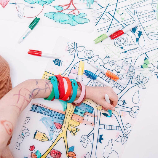 Coloriage réutilisable en silicone - Arbre magique