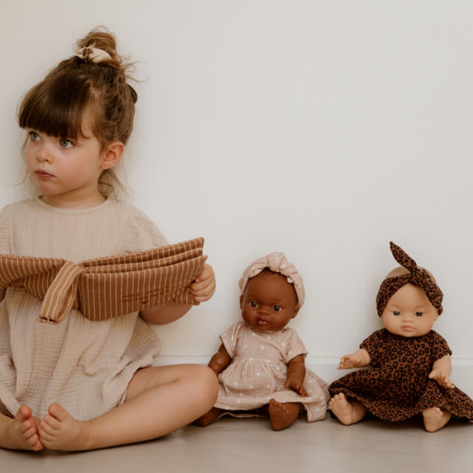 Bandeau pour poupée - Petits coeurs