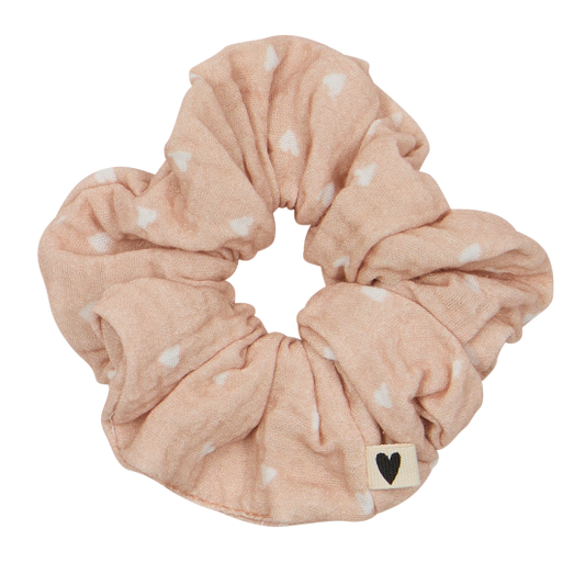 Chouchou cœurs rose