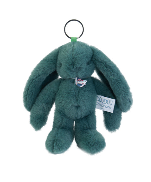 Porte clé en peluche Lapin Vert eucalyptus - 18 cm - Lapin Fleurette