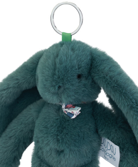 Porte clé en peluche Lapin Vert eucalyptus - 18 cm - Lapin Fleurette