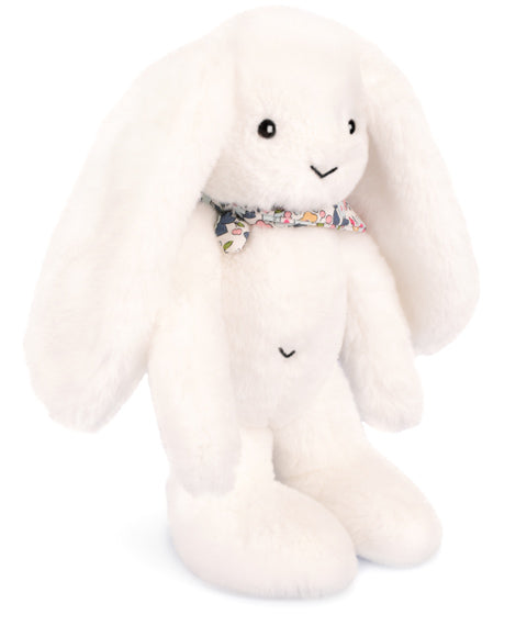 Peluche lapin Blanc - 35cm - Lapin Fleurette