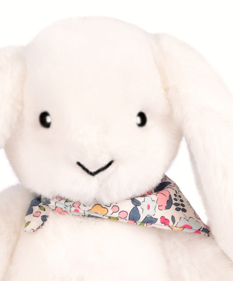 Peluche lapin Blanc - 35cm - Lapin Fleurette