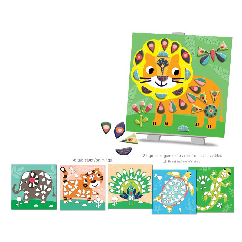 Gommettes Repositionnables – “Dans ma Savane” 🦁🌿