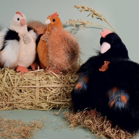 Peluche poule "Poulette" - Beige - 20 cm