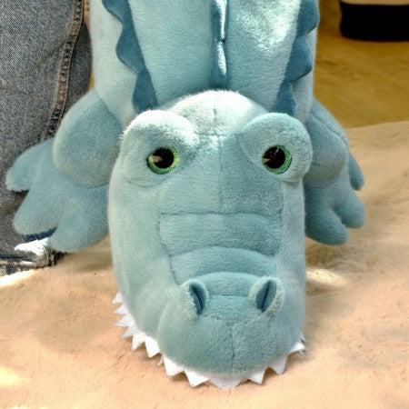 Crocodile peluche allongé vert - 60 cm