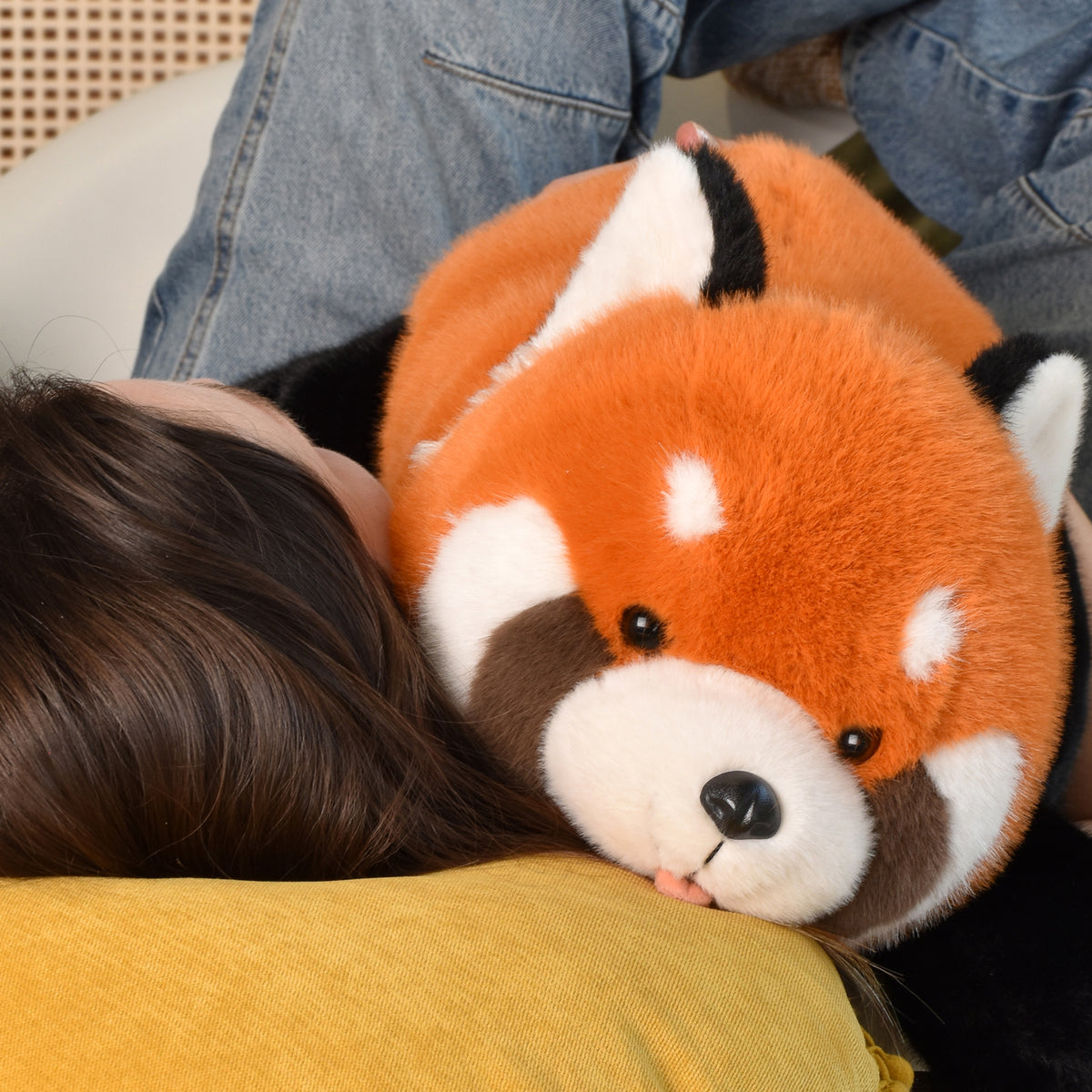 Peluche lestée panda roux Sierra - 55 cm