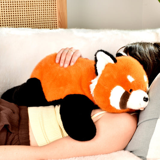 Peluche lestée panda roux Sierra - 55 cm