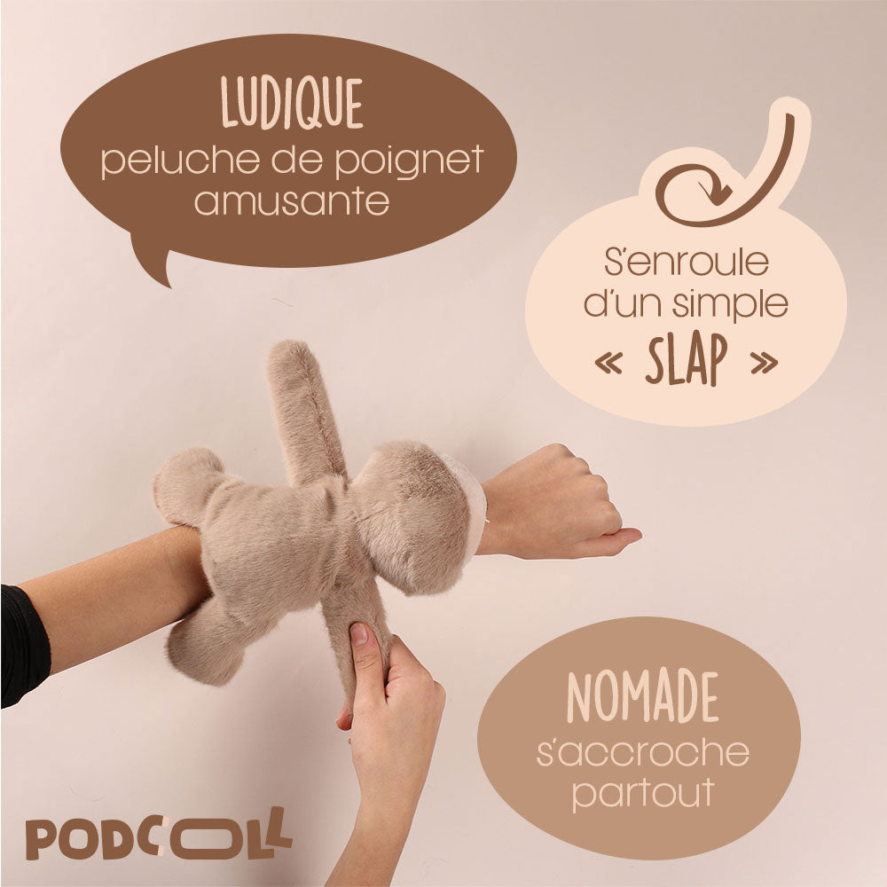 Bracelet Slap Paresseux - 25 cm- PODCOLL