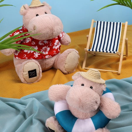 Peluche hippopotame BUBBLE BEACH - 20 cm