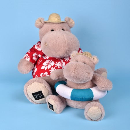 Peluche hippopotame BUBBLE BEACH - 20 cm