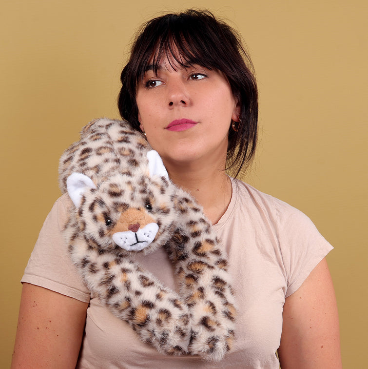 Peluche lestée Chat léopard - 50 cm - PODCOLL