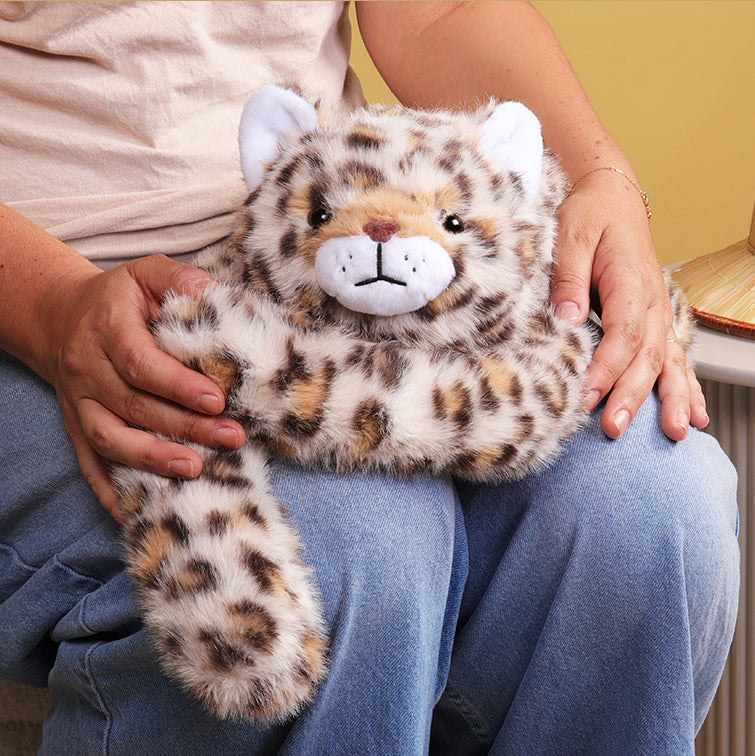 Peluche lestée Chat léopard - 50 cm - PODCOLL