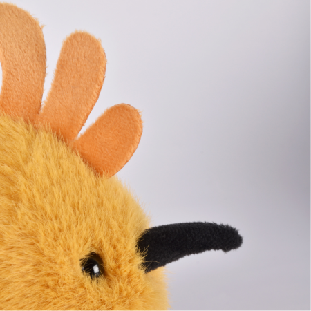 Peluche oiseau Kiwi jaune - 15 cm