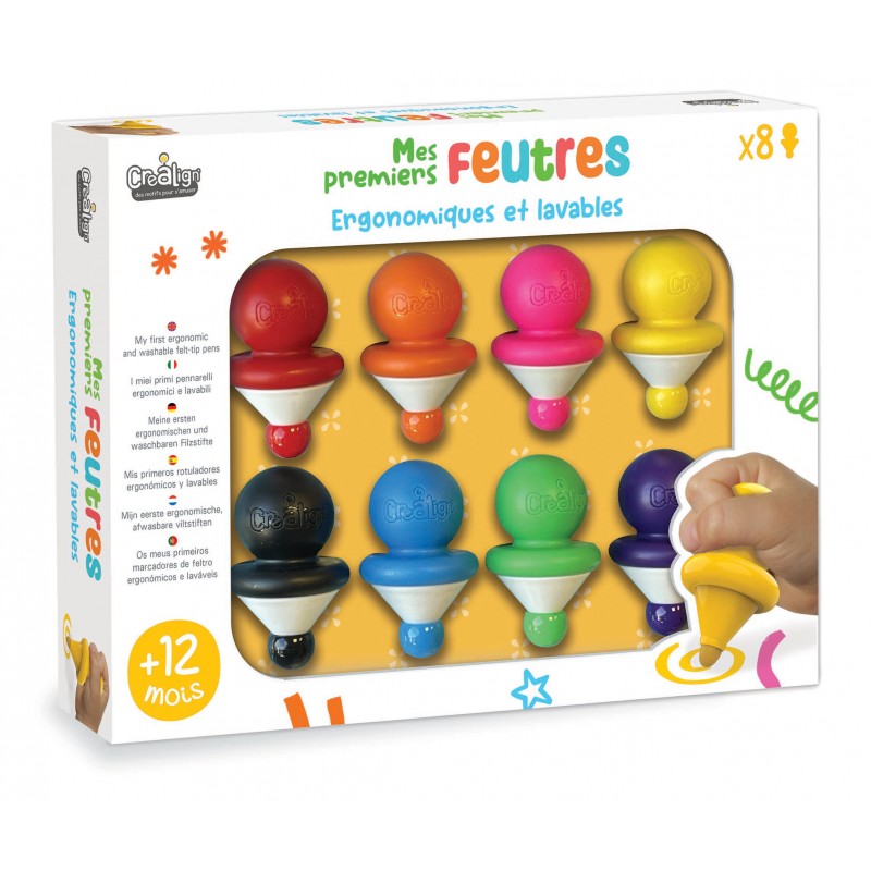 Mes Premiers Feutres  x8 – Spécial Tout-Petits 👶🖍️