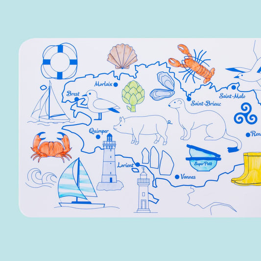 Coloriage réutilisable mini en silicone - La Bretagne
