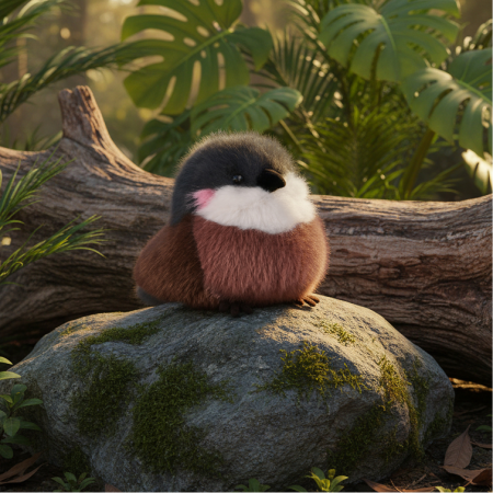 Peluche oiseau Moineau - 15 cm