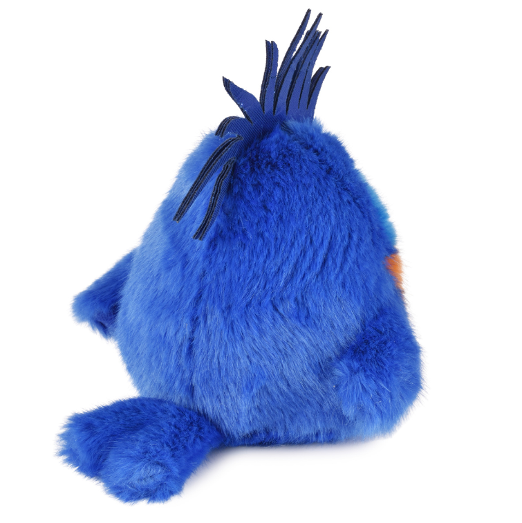 Peluche Perroquet bleu royal - 15 cm