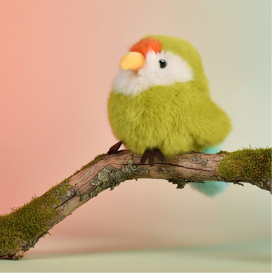 Peluche Perruche verte- 15 cm