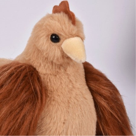 Peluche POULETTE Marron roux - 20 cm