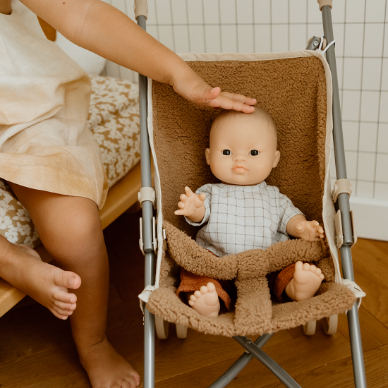 Poussette poupée - Moumoute cacao