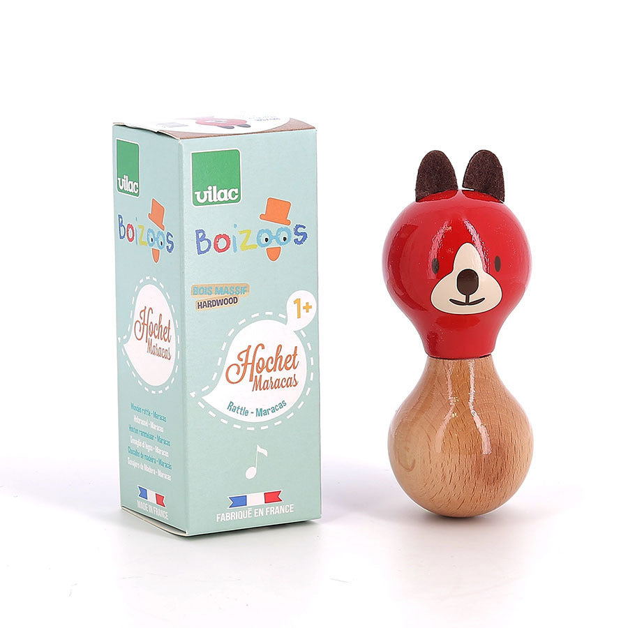 Hochet en bois, Lucien le chien