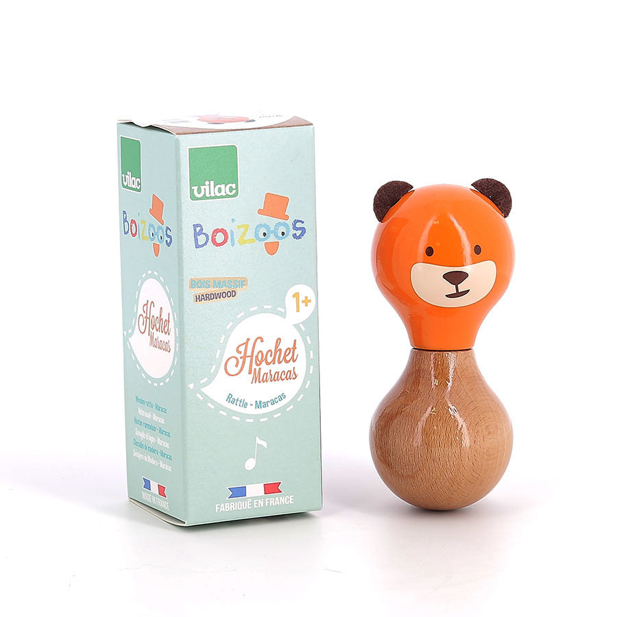 Hochet en bois, Marcel l'ours