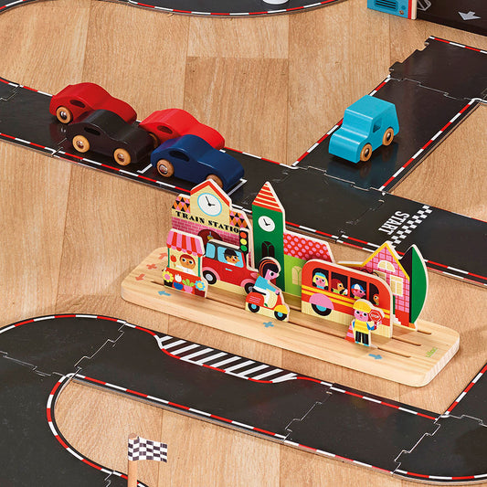 Jeu de logique en bois, Oussassplass La ville