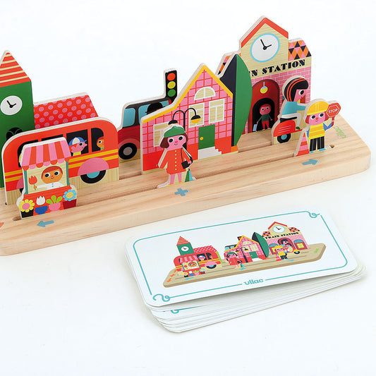 Jeu de logique en bois, Oussassplass La ville