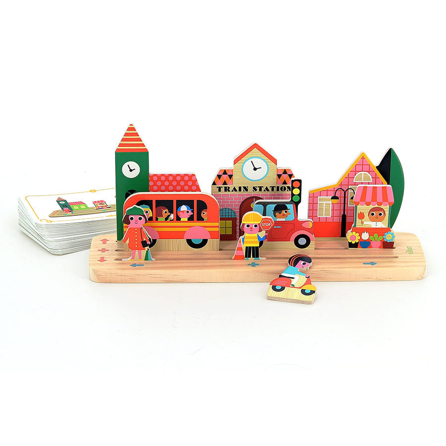 Jeu de logique en bois, Oussassplass La ville