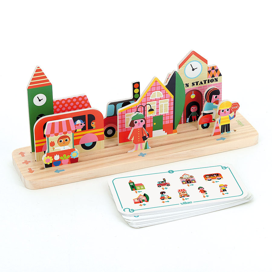 Jeu de logique en bois, Oussassplass La ville