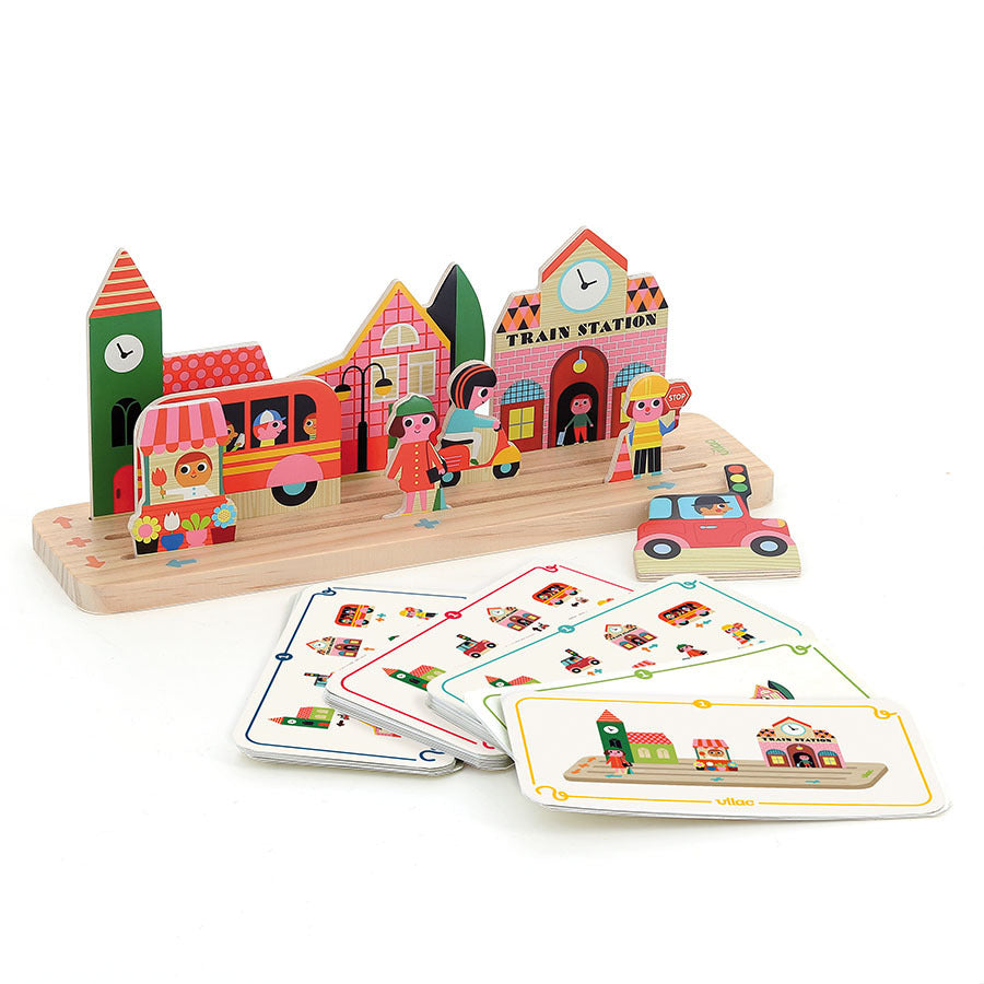 Jeu de logique en bois, Oussassplass La ville